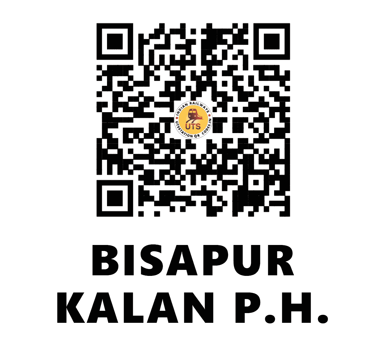 UTS QR Code for BISAPUR KALAN P.H. - BRKH - SB (MADHYA PRADESH)